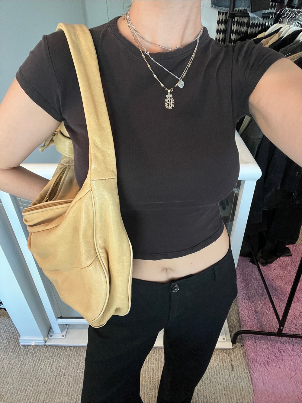 Vintage Y2K Italian Hobo Shoulder Bag - Picture 2 of 12